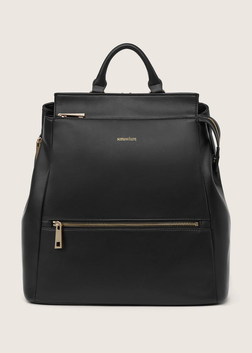 The Charli Backpack - Black Women's Vegan Leather Backpack | Somewhere
