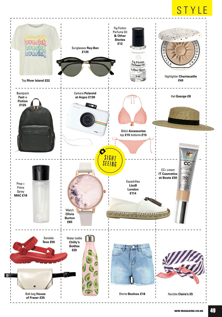 Lea Backpack featured in New Magazine as one of their top picks for 'Holiday Essentials'
