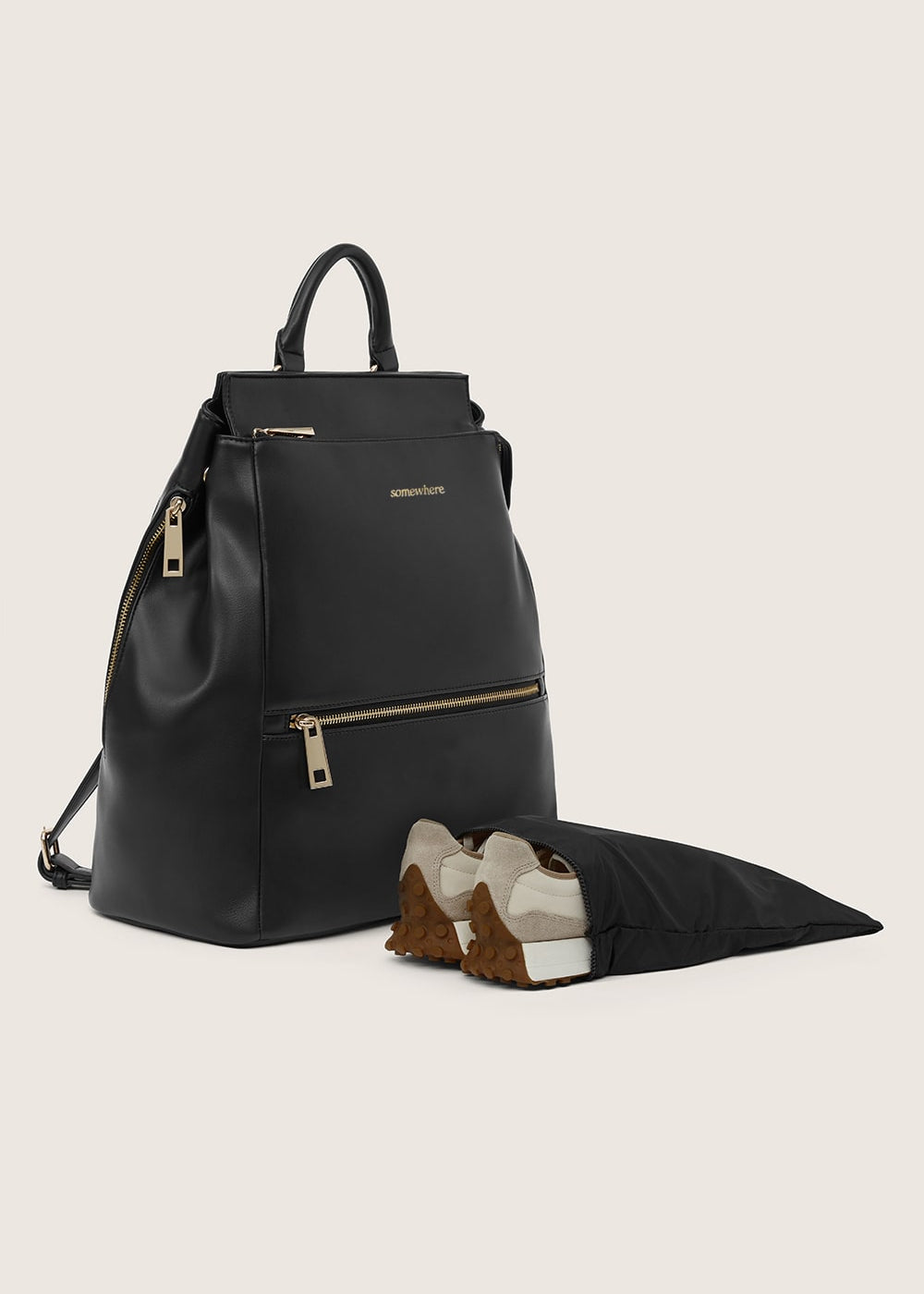 The Charli Backpack - Black Women's Vegan Leather Backpack | Somewhere