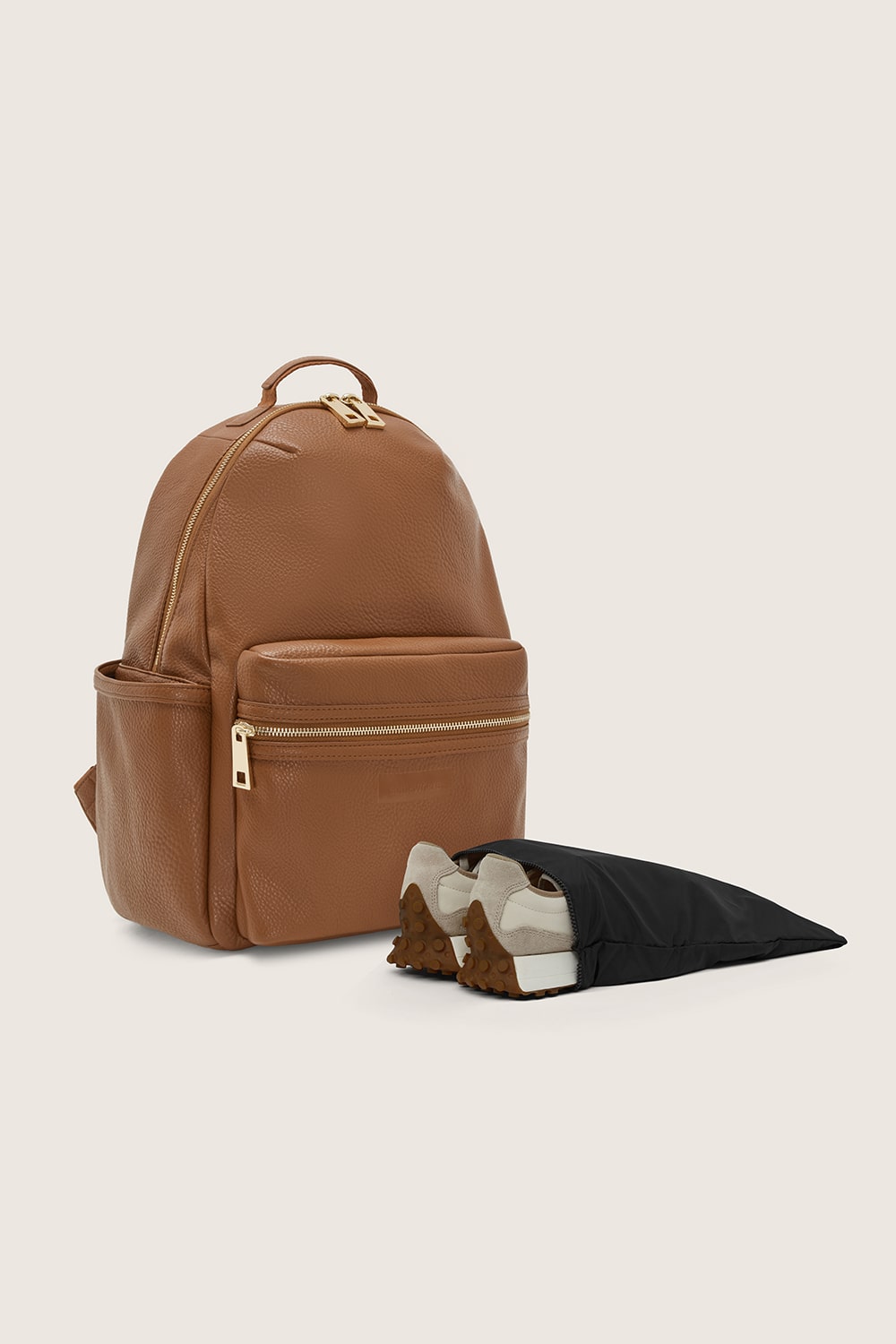 The Lea Backpack - Tan Vegan Leather Backpack