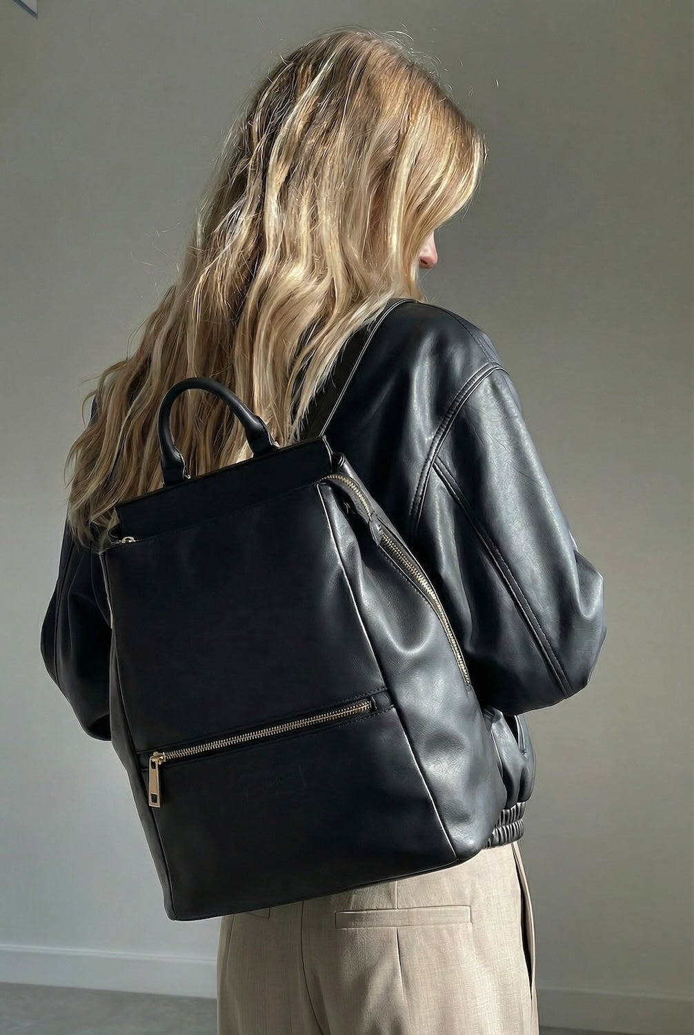 The Charli Backpack - Black Women's Vegan Leather Backpack | Somewhere